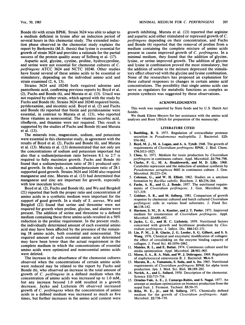 Development Of A Minimal Medium For Clostridium Perfringens By Using An