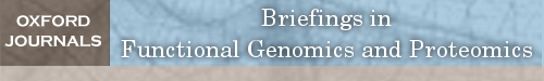 Briefings in Functional Genomics and Proteomics logo