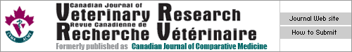 Canadian Journal of Veterinary Research logo