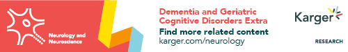 Dementia and Geriatric Cognitive Disorders EXTRA logo