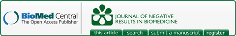 Journal of Negative Results in Biomedicine logo