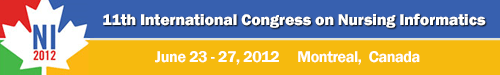 NI 2012 : 11th International Congress on Nursing Informatics, June 23-27, 2012, Montreal, Canada. logo