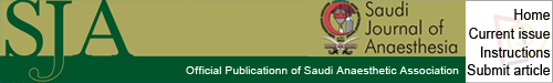 Saudi Journal of Anaesthesia logo