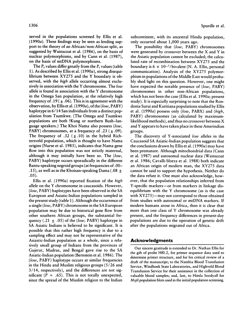 The y associated xy275 low allele is not restricted to indigenous