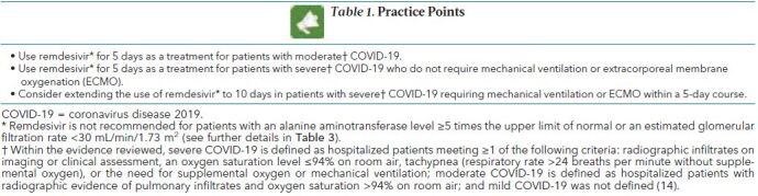 Table 1. Practice Points