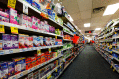 Photograph of a pharmacy aisle