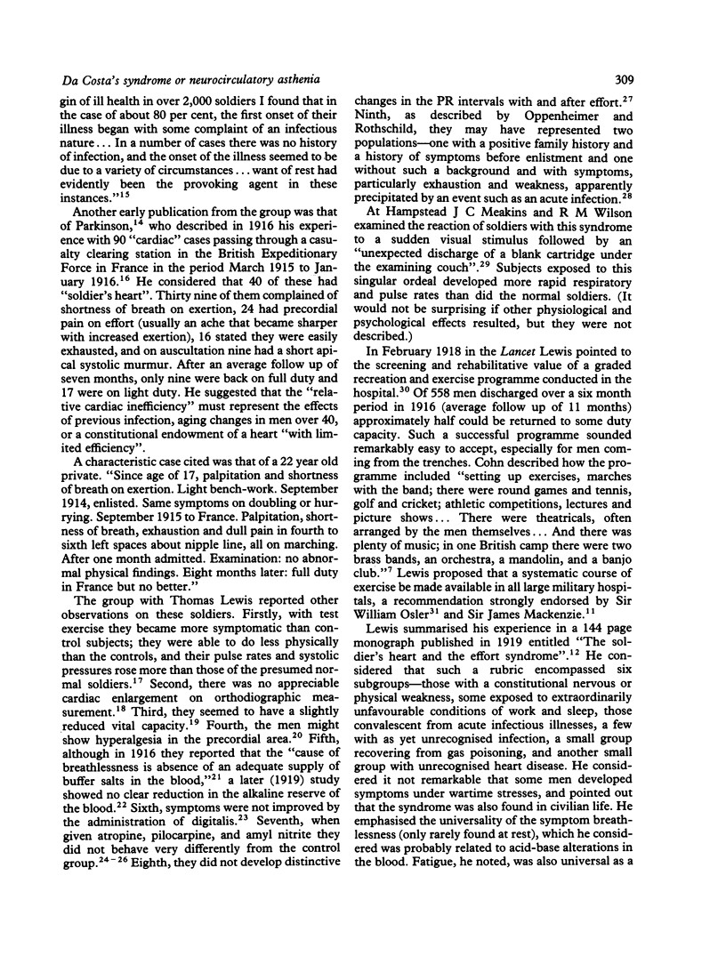 Da Costa's syndrome or neurocirculatory asthenia - PMC