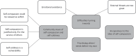 This image is a thematic map which displays our themes and subthemes. It is provided for illustrative purposes.