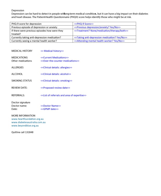 Figure 1: The care-plan template used by TrueBlue