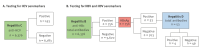 The algorithm for testing blood samples for the presence or absence of viral hepatitis C markers (A), and viral hepatitis B and D markers (B), in a sample of the healthy adult population of Ukraine (during June–July 2021). 
