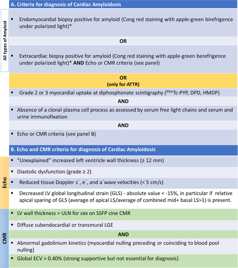 11 Diagnosis criteria of cardiac amyloidosis