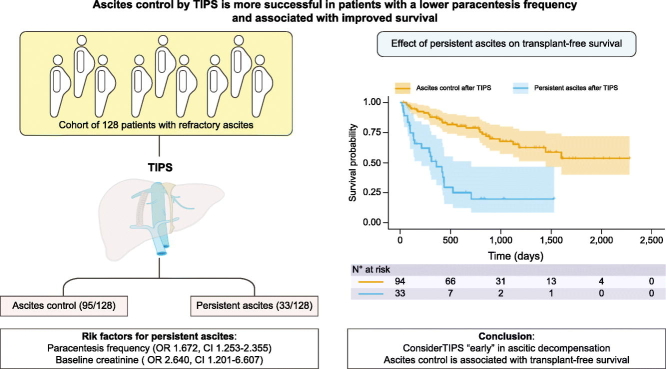 Ascites control by TIPS is more successful in patients with a lower ...