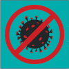 No entry coronavirus sign, illustration.