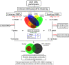 Figure 1 is a schematic, comprising 2325 SHS participants connected to Infinium methylationEPIC BeadChip which is divided into cadmium-DMPs and smoking-DMPS. Cadmium-DMPs and smoking-DMPs with FDR p-value less than 0.05 obtain 6 and 312 DMPs, which exclude 2 intergenic DMPs and 105 intergenic DMPs and 72 DMPs included in the same genes and connect to 4 and 135 genes, which are then connected to 4 proteins and by excluding 22 non protein-coding or unknown function genes connected to 113 proteins, respectively. The 6 and 312 DMPs represent an ellipse Venn diagram with 4 overlapping ellipsis, namely, cadmium, current smoking, former smoking, and cumulative smoking, and the genes represent a tabular representation of gene set analysis with p-value less than 0.01, having two columns, namely, Category and N. These are together then connected to a Venn diagram with two overlapping circles labeled DNA methylation metabolism, including 158 and smoking, including 108 and a small circle named cadmium located inside the smoking circle and including 4; the overlapped area includes 1. The Venn diagram is connected to protein interaction network (271 nodes and 1802 interactions), which is connected to the most connected nodes: MY01G, GHI1, CDKN1A (smoking), ANPEP(smoking and methylation) and F2RL3 (cadmium and smoking).