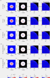 Local subgroup structure, alignment and collective order parameter summary for subgroups of 2. Each row corresponds to a different treatment, as indicated by the leftmost labels