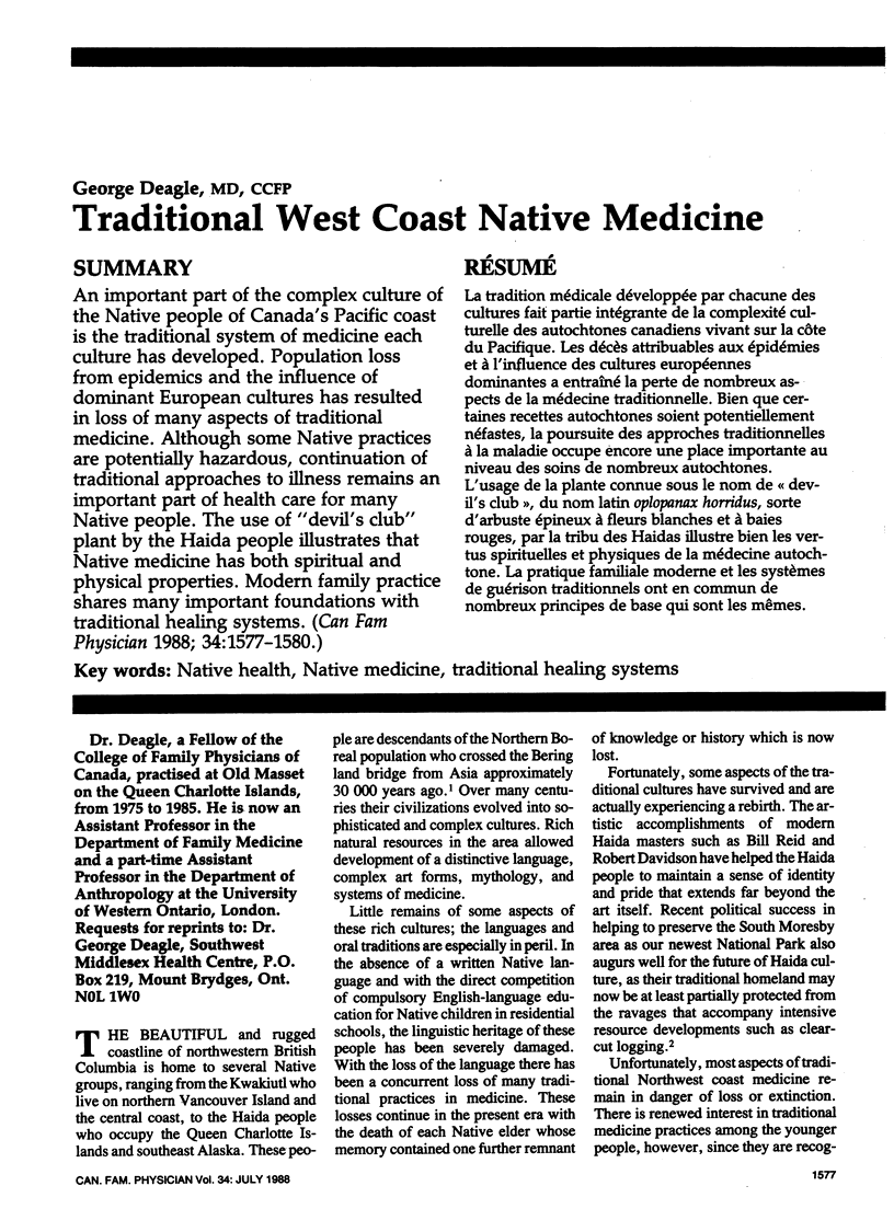 Traditional West Coast Native Medicine Pmc