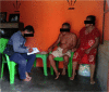 Primary care nurse performing patient follow-up (for cohort research) through home visit