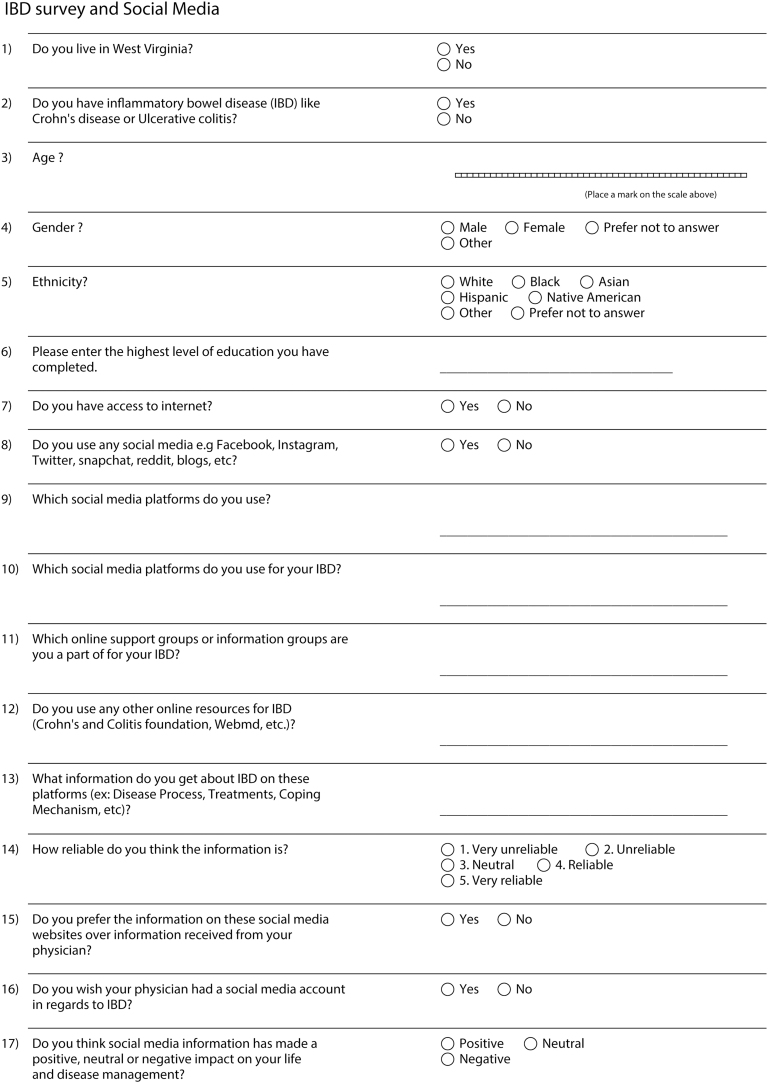 Social media use for inflammatory bowel disease in a rural appalachian