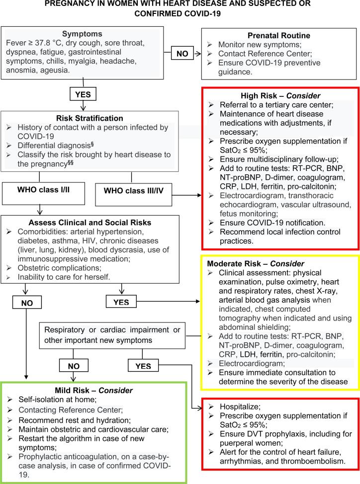 BNP: B-type natriuretic peptide; CRP: C-reactive protein; DVT: deep venous thrombosis; LDH: lactic dehydrogenase; NT-proBNP: N-terminal fragment of proBNP; RT-PCR: reverse transcriptase-polymerase chain reaction; § Table 4; §§ Table 3.