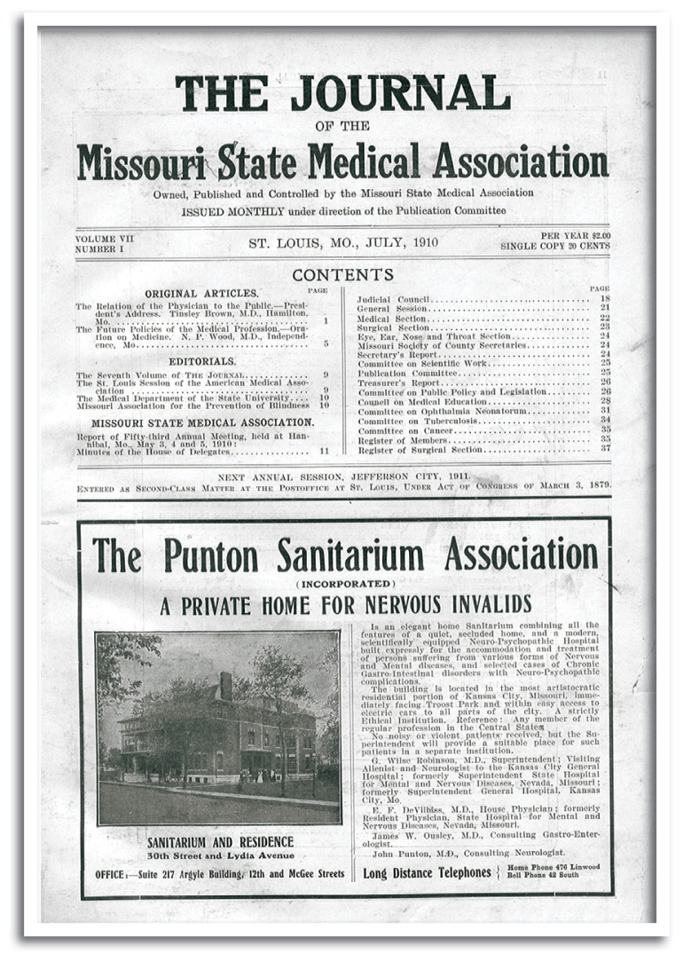 Missouri Medicine Cover, November 1910