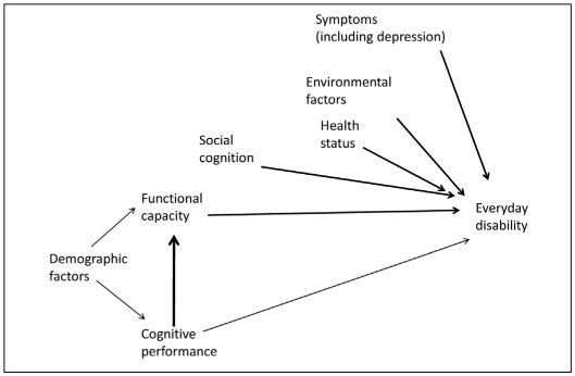 Figure 1 Predictors of everyday disability in people with schizophrenia