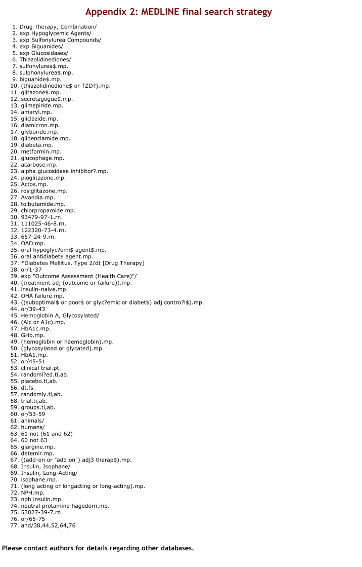 MEDLINE final search strategy