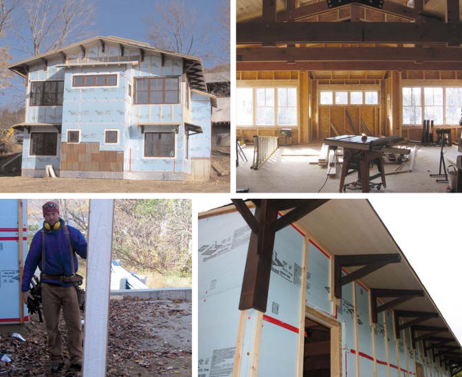 The Hellier home in Bristol, Vermont, is going up green