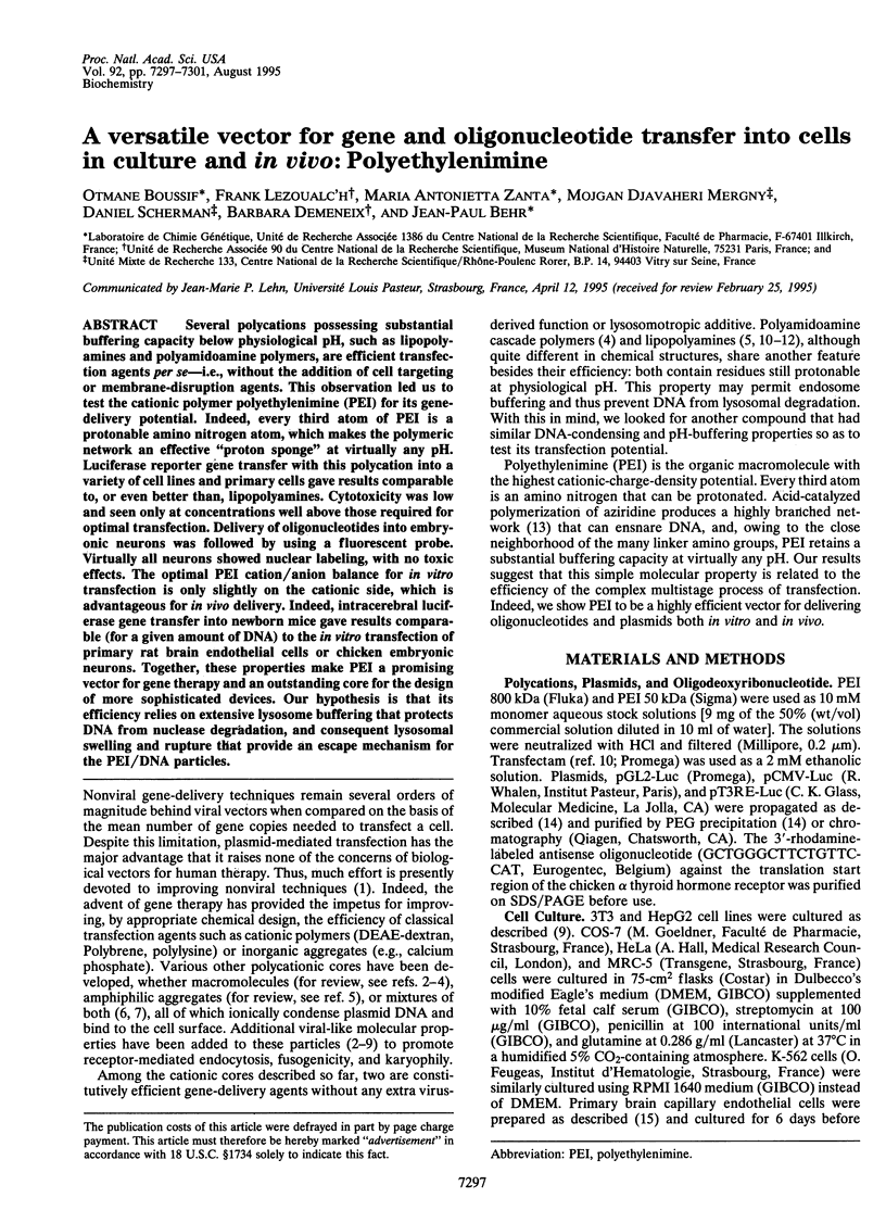 A versatile vector for gene and oligonucleotide transfer into cells in ...