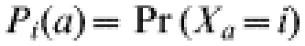 P_{i} ( a) = \Pr ( X_{a} = i)