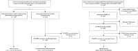 Flowchart for patient inclusion in the training and test sets. Note that n refers to the number of patients. The number of CT images is higher in the training set since several patients received multiple chest CT scans within the inclusion period. However, in the test sets, only the earliest available scan of each patient was used.