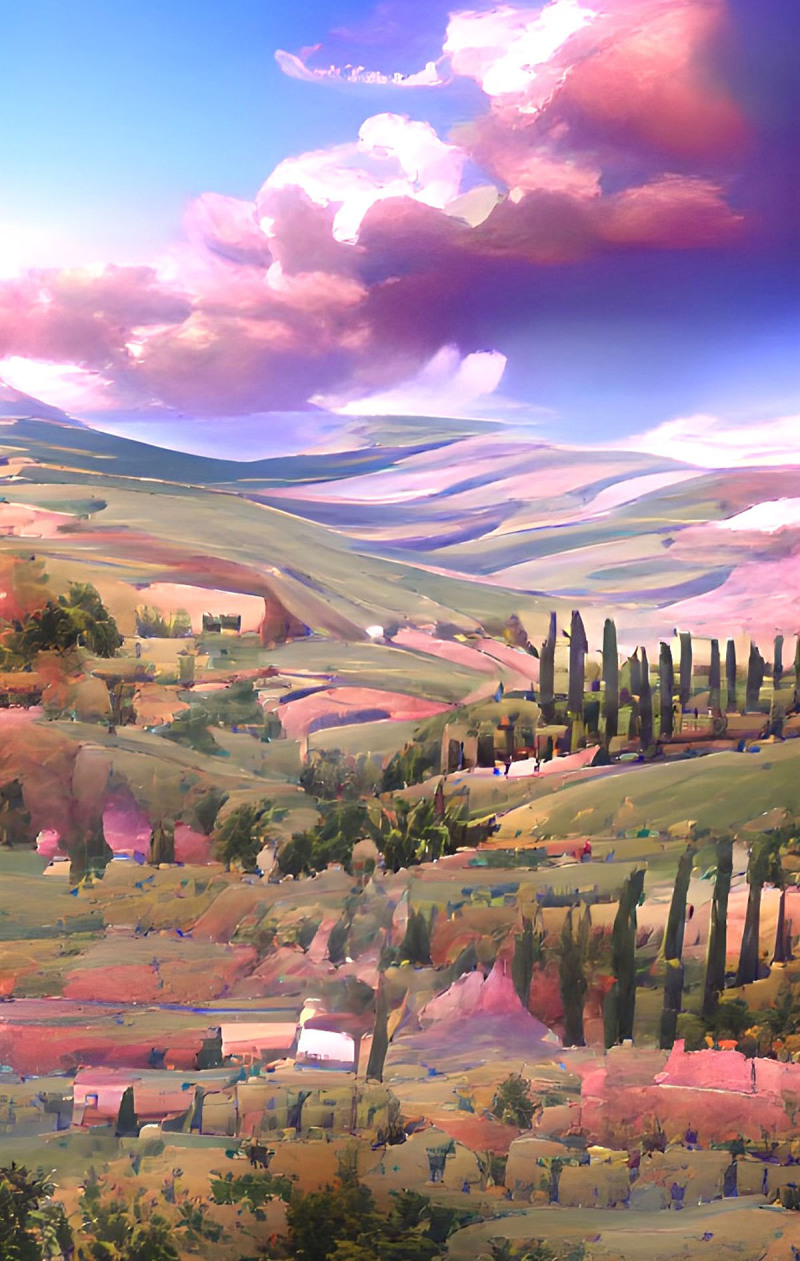 Tuscany Valley with Poplars