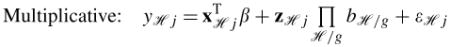 Models of association in a mixed framework