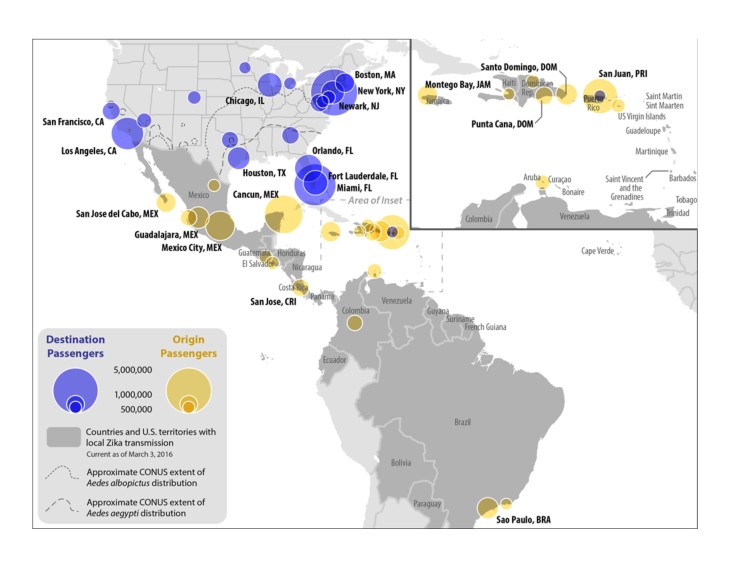 Top 20 Aviation Origin and Destination Cities, 12 Month Estimate