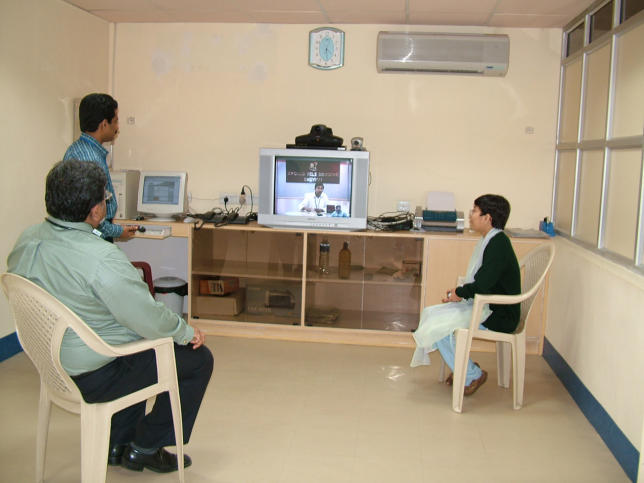 A telemedicine program in action at the Apollo Gleneagles Hospital, Kolkata, India