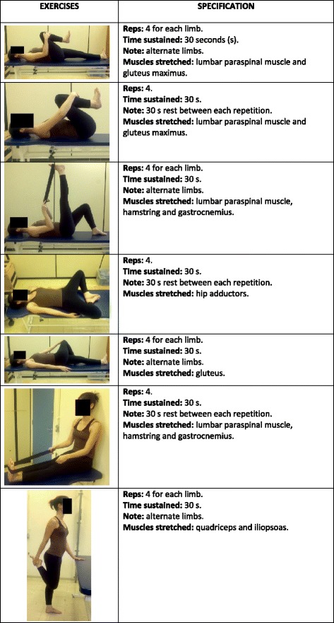 Fig. 2 Muscle stretching exercises