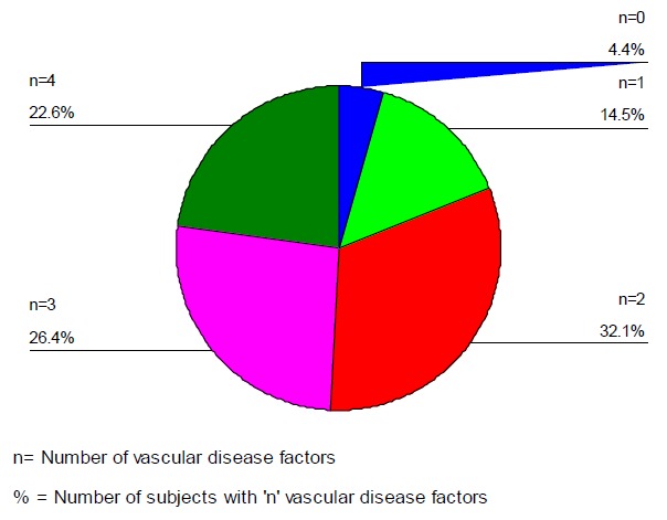 Figure 1: Vascular disease burden in subjects with vascular dementia