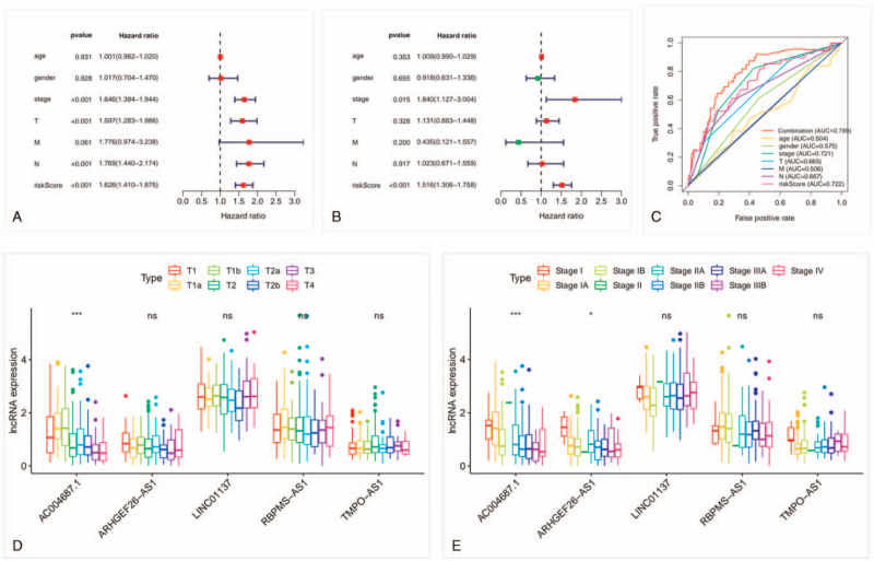 Construction Of A 5 Immune Related LncRNA Based Prognostic Model Of