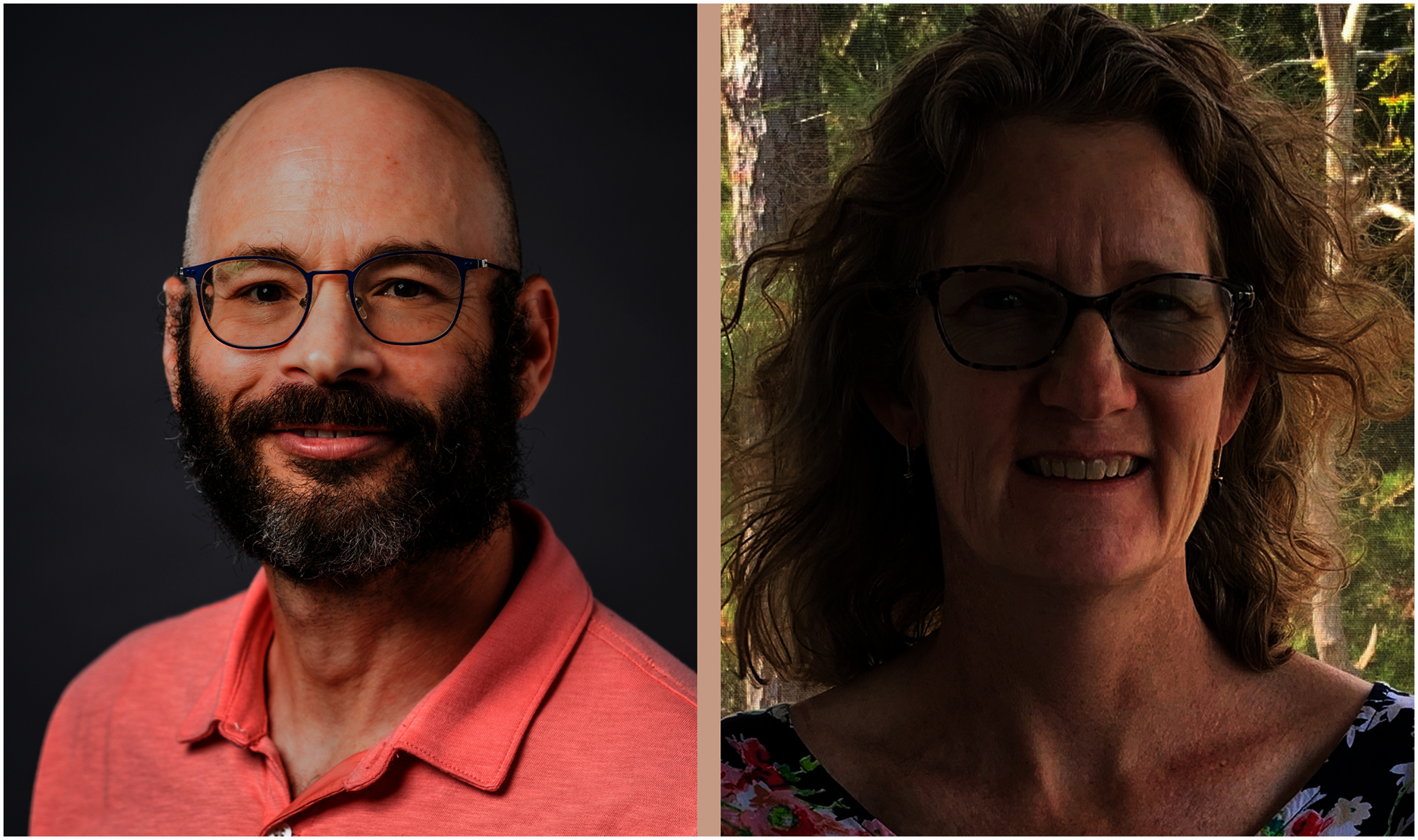 Headshots of a man and a woman.