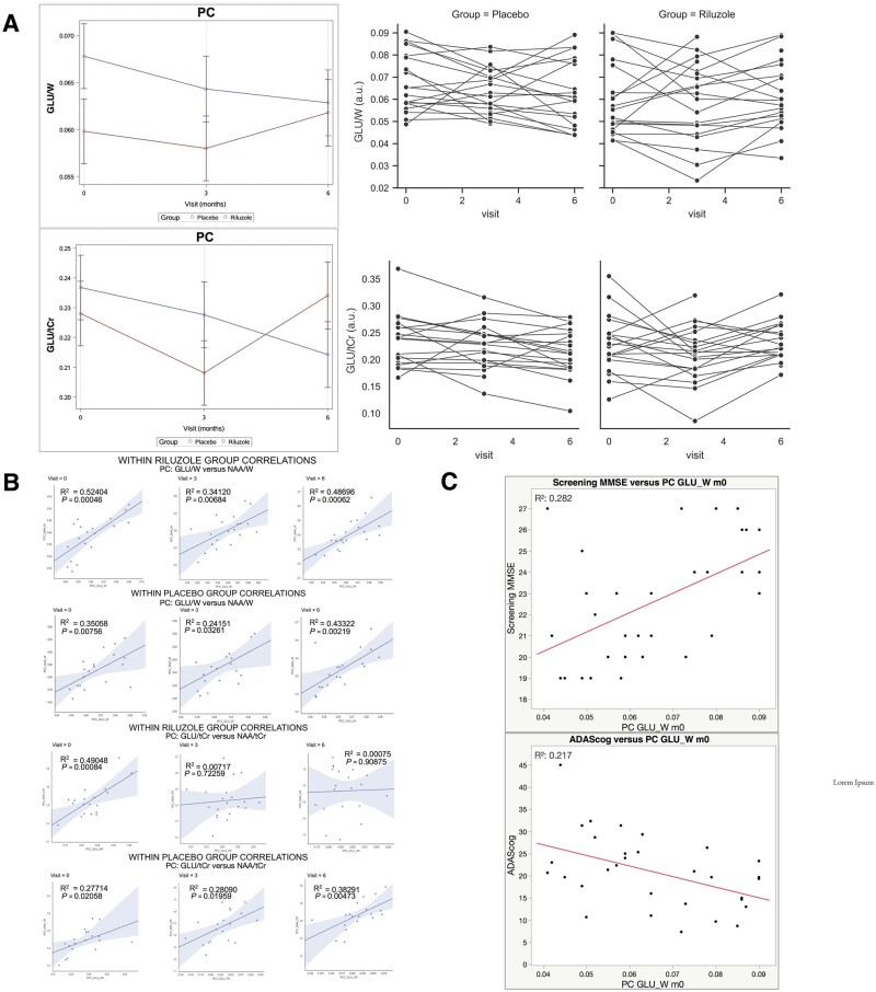 Figure 7 Comparison of changes in 1H MRS measures.