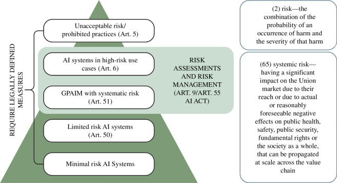 Overview of risk assessment requirements in the AI Act.