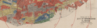 Section from an archival H O L C map of Birmingham, Alabama.