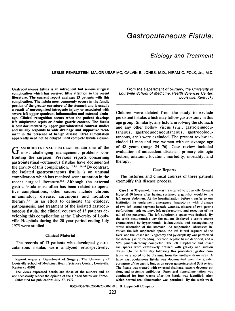 Gastrocutaneous fistula: etiology and treatment - PMC