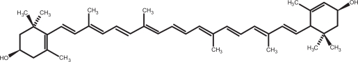 Fig. (1) Chemical structure of lutein.