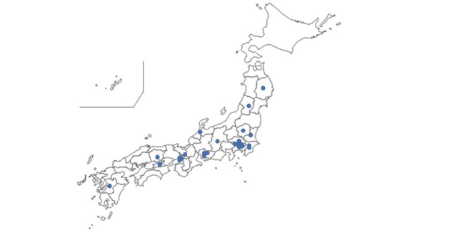 Fig.1. Participating study centers, including 26 institutes across Japan