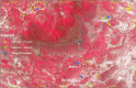 Soil sample locations in villages around the mine