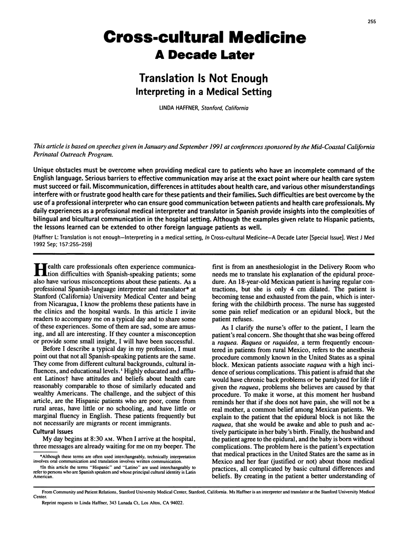 Translation is not enough interpreting in a medical setting pmc