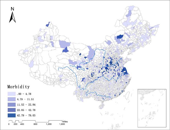 Spatial Distribution Of Esophageal Cancer Mortality In China A Machine