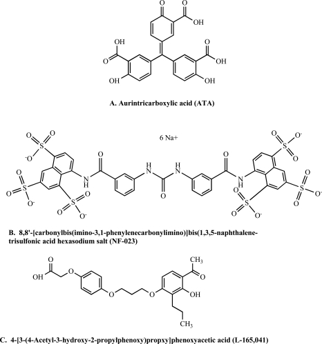 Fig. (7). Chemical Structures of Three TEV Inhibitor Compounds.