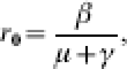 r_{\setnum{0}} \equals {\beta \over {\mu \plus \gamma }}\comma