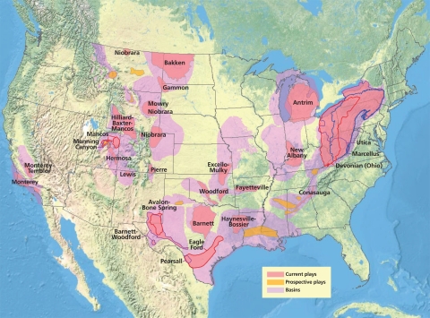 Natural gas exploration, lower 48 states, as of 9 May 2011.